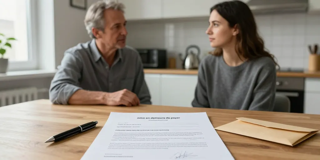 lettre de mise en demeure de payer loyer